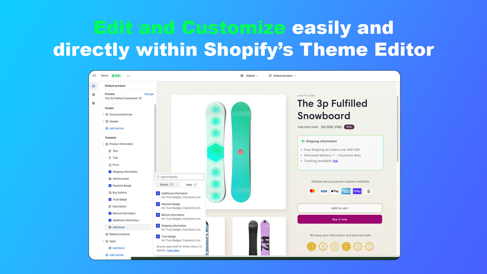 Edit and Customize Product Info