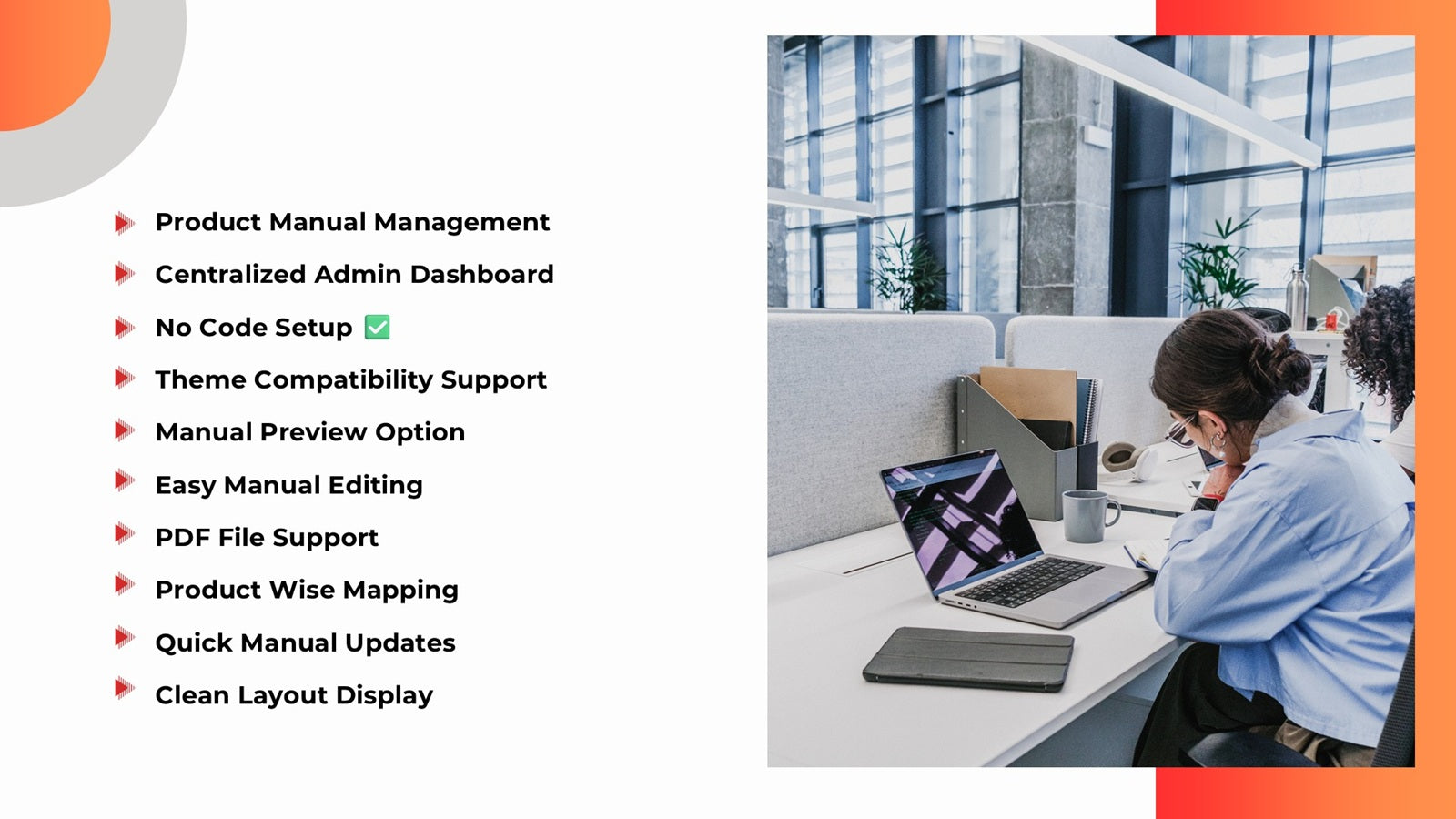 Product manual management features
