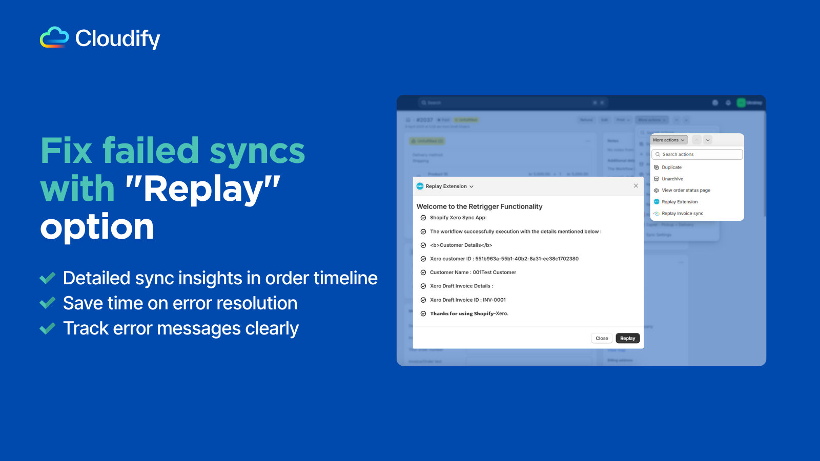 Retry failed invoice syncs with one-click when errors occur
