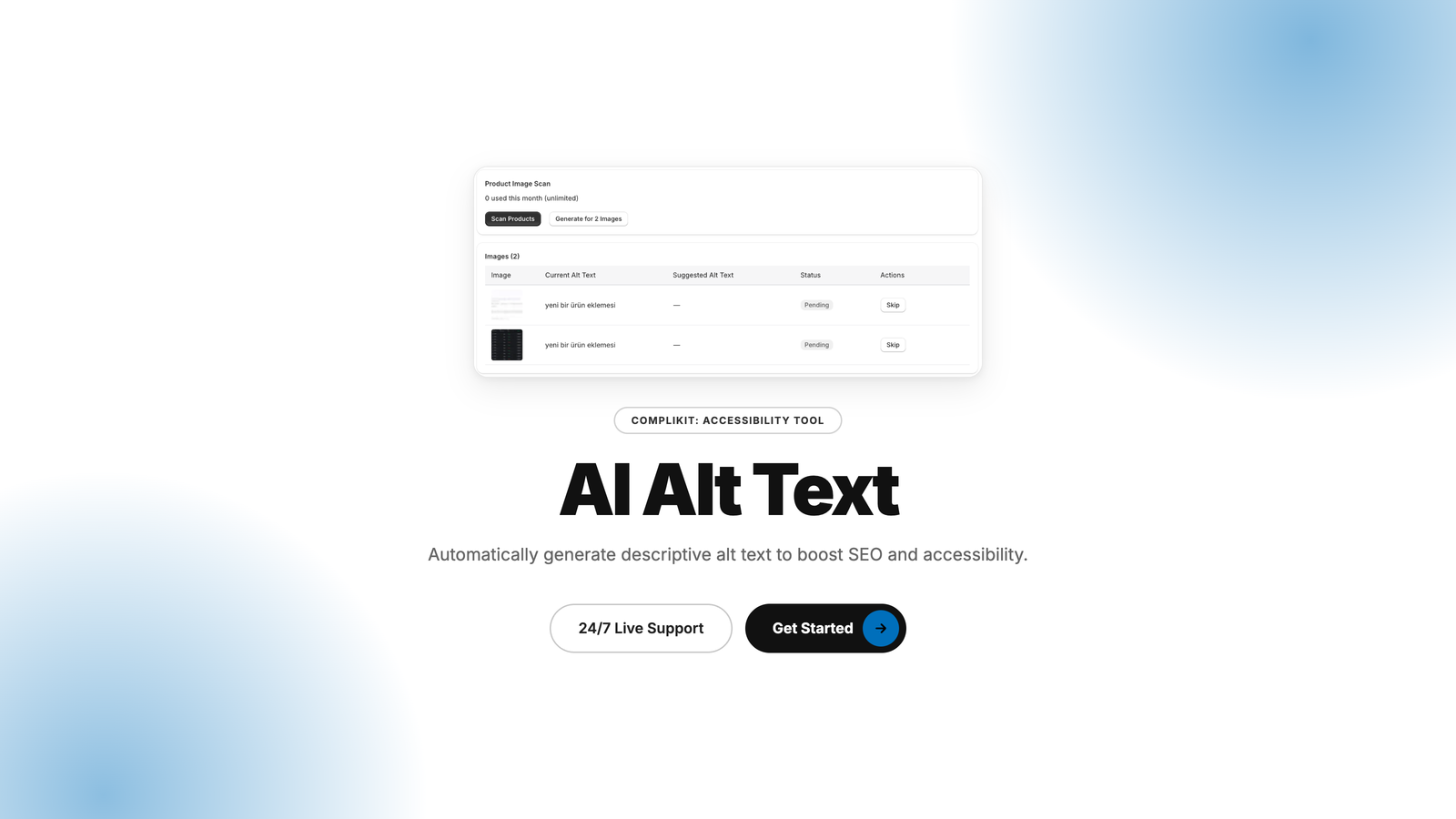 Bulk edit AI alt text for Shopify images SEO boost