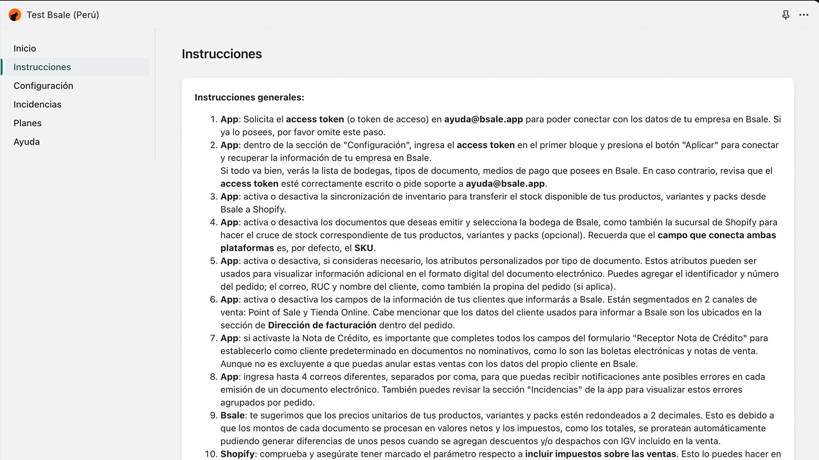 Conexión Integración Shopify - Bsale - Lobo Creaciones