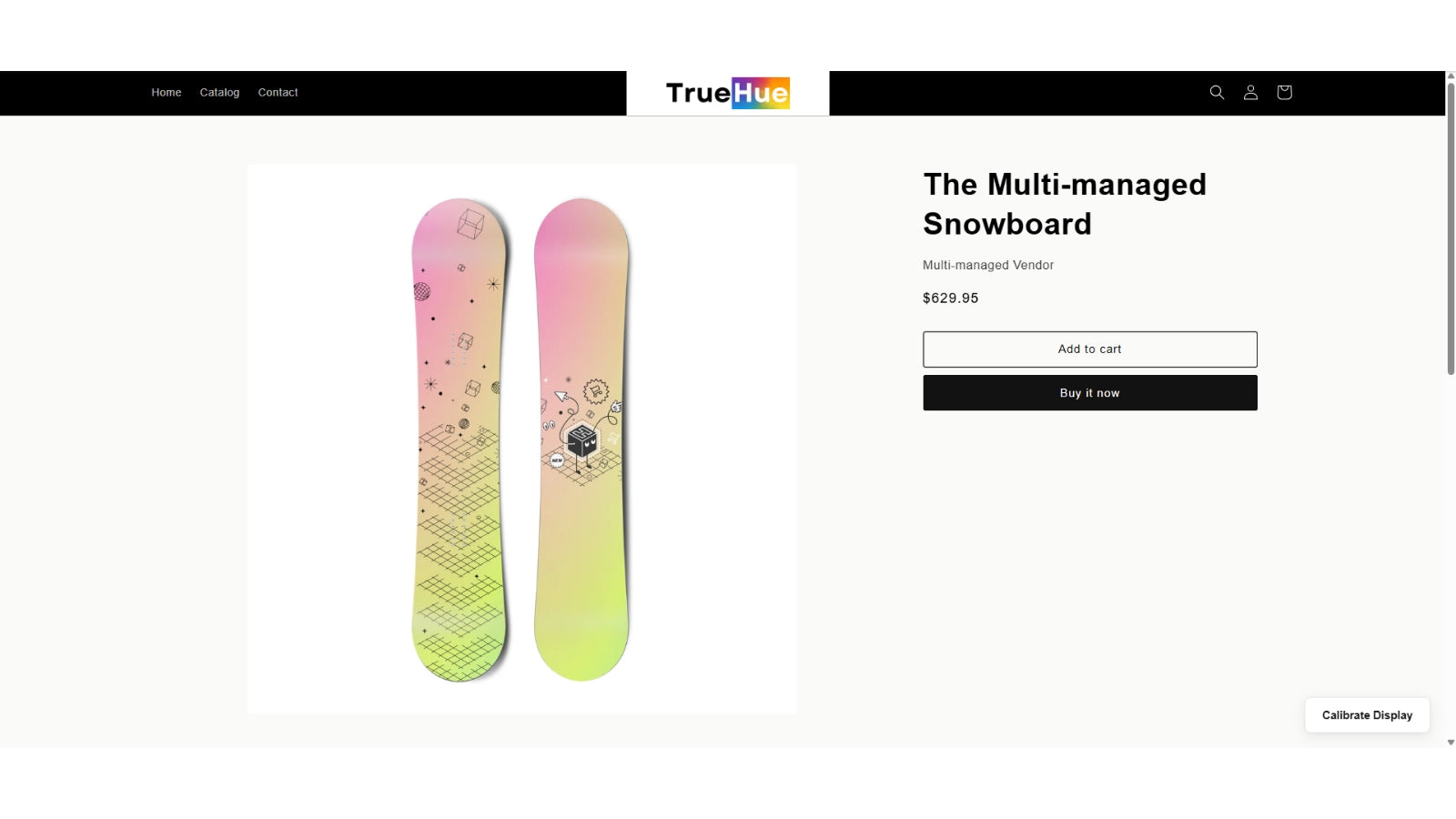 Customers can calibrate screen with small floating button.