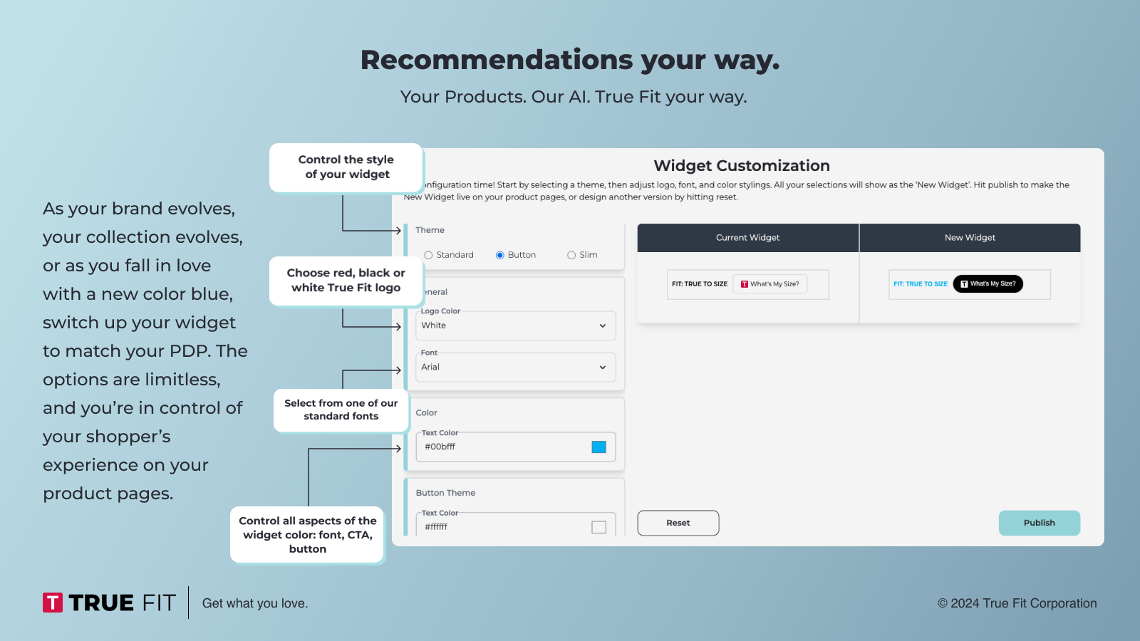 UI image showing how to configure product 