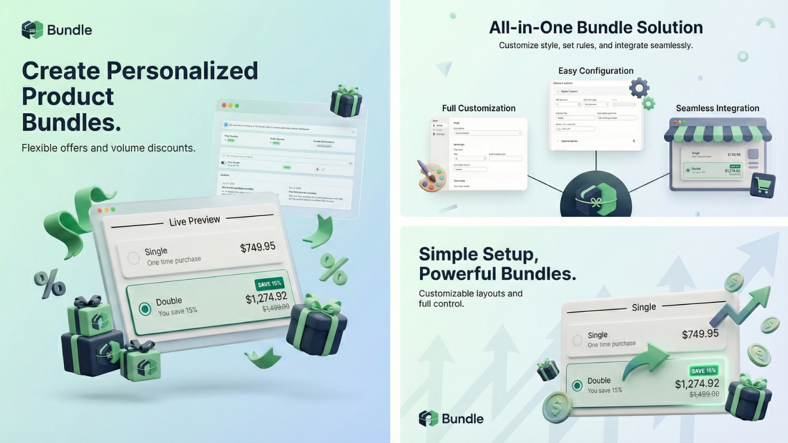 Assign bundle offers to specific products or collections.