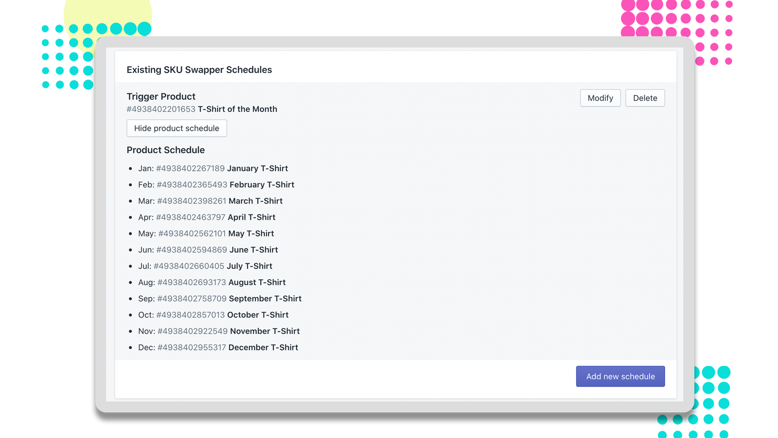 Product of the month subscriptions