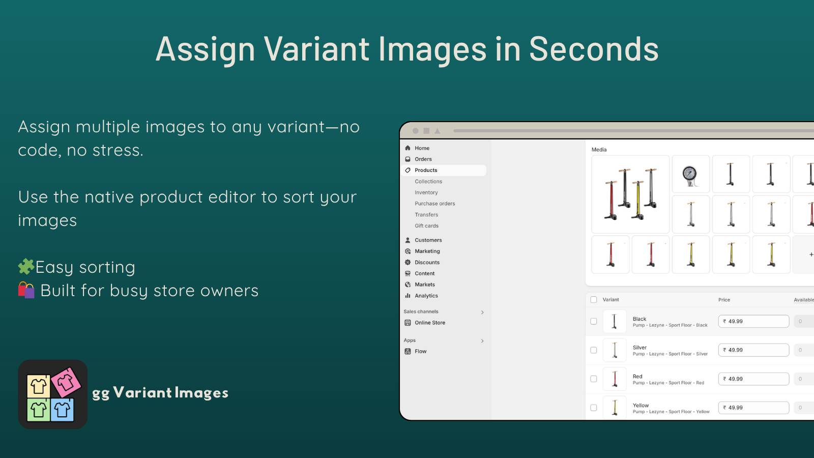 Assign variant images in seconds