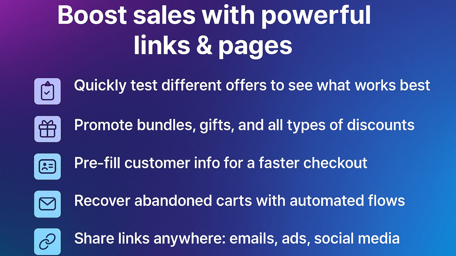 take customers directly to discounts