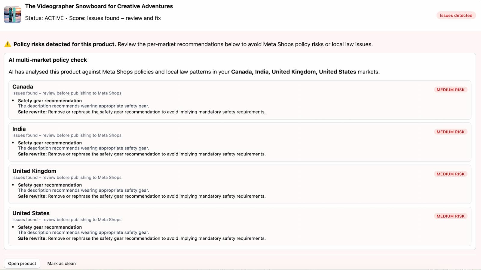 View results Facebook Shop & Instagram Shop (meta compliance)