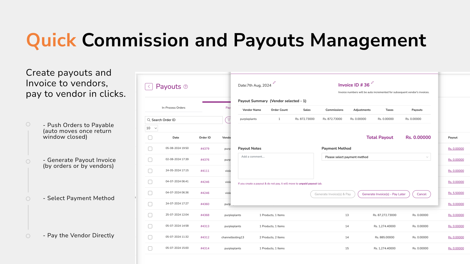 Payouts Page