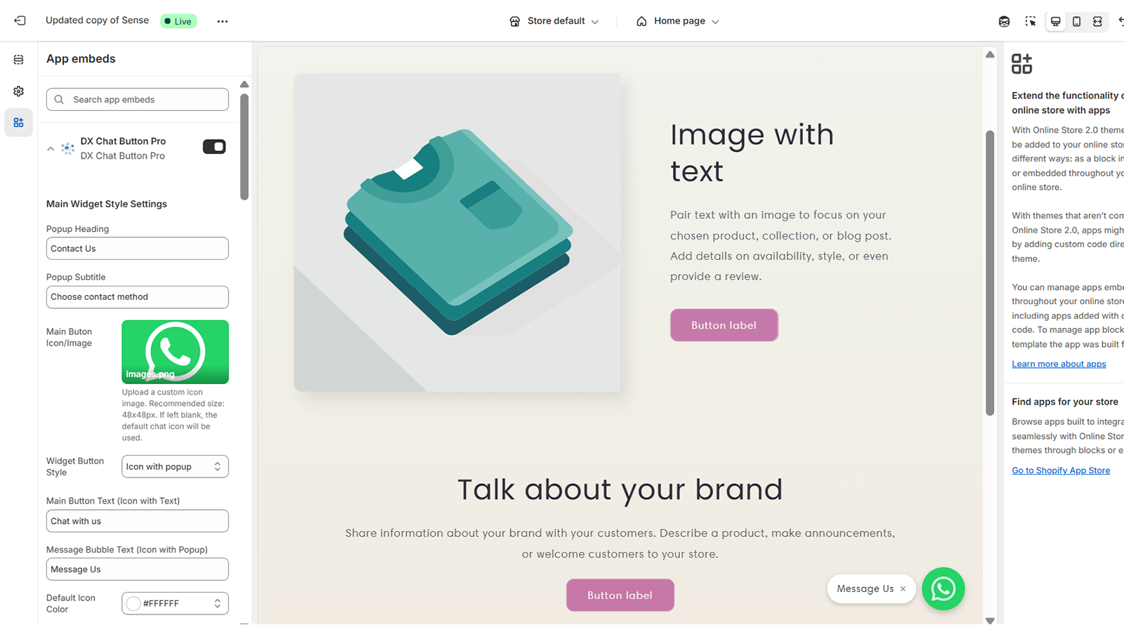 DX Chat Button Pro Button Style