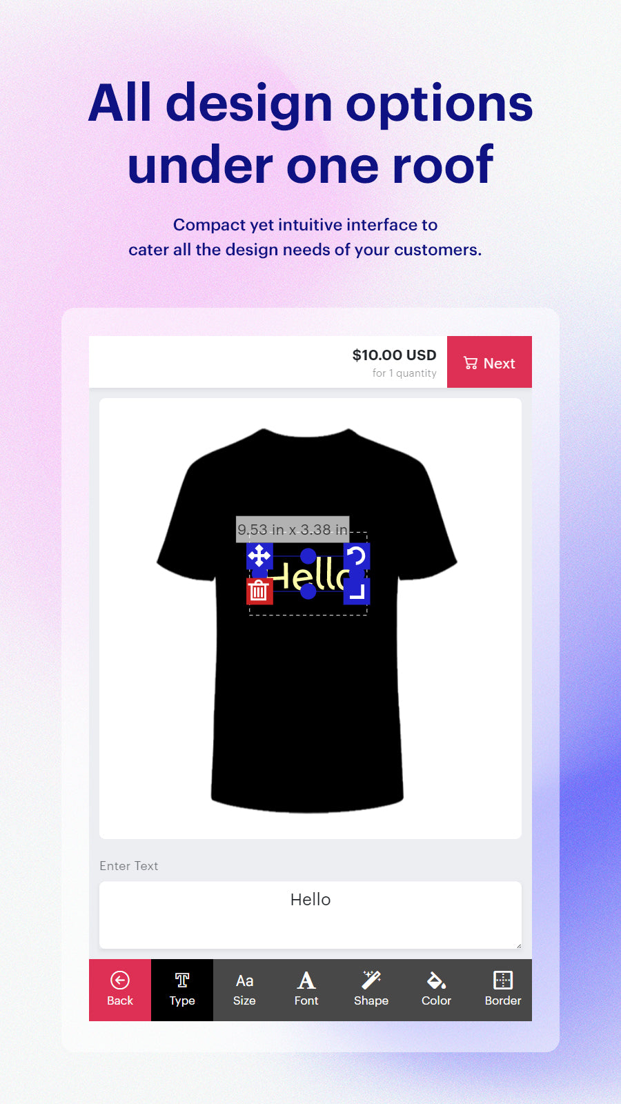 All custom options under one roof