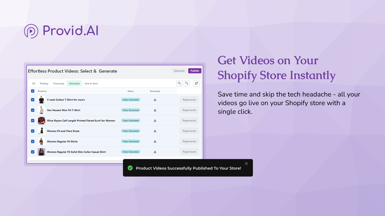 Get Videos on Your Shopify Store Instantly