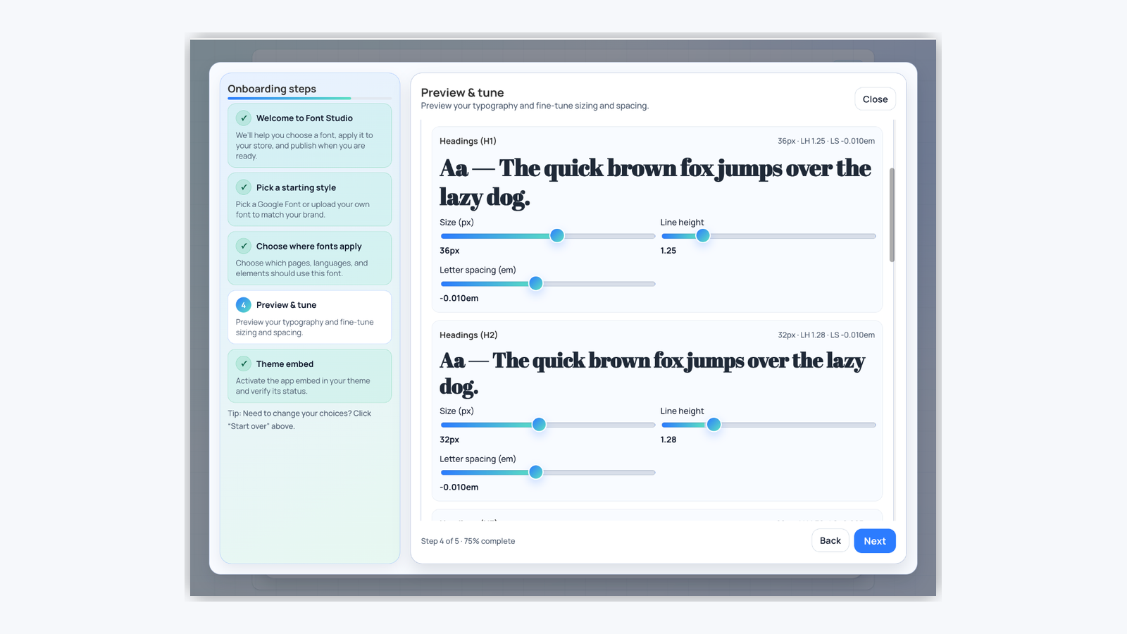 Tune your Fonts to make things look professional