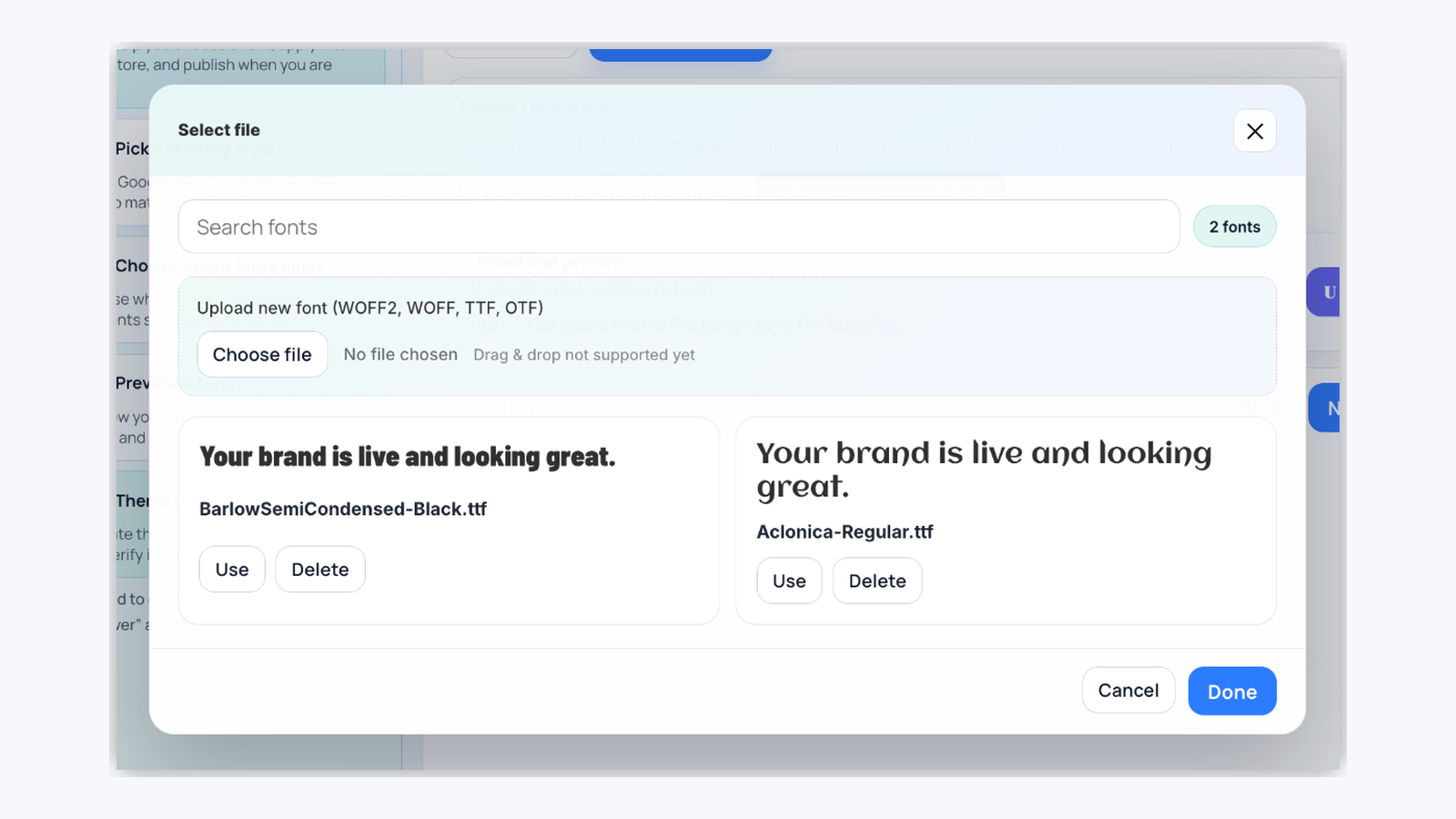 Upload Custom Fonts hassle free