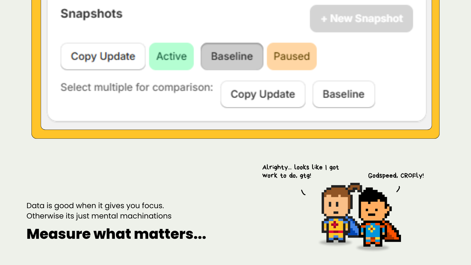 View and Compare Snapshots of PDP Engagement Behavior