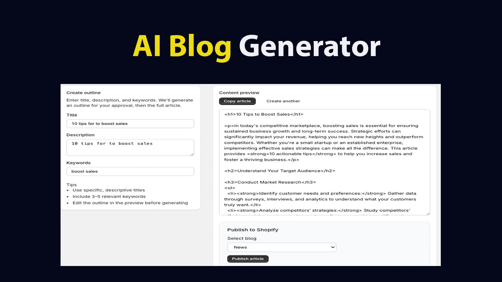 AI Blog Generator