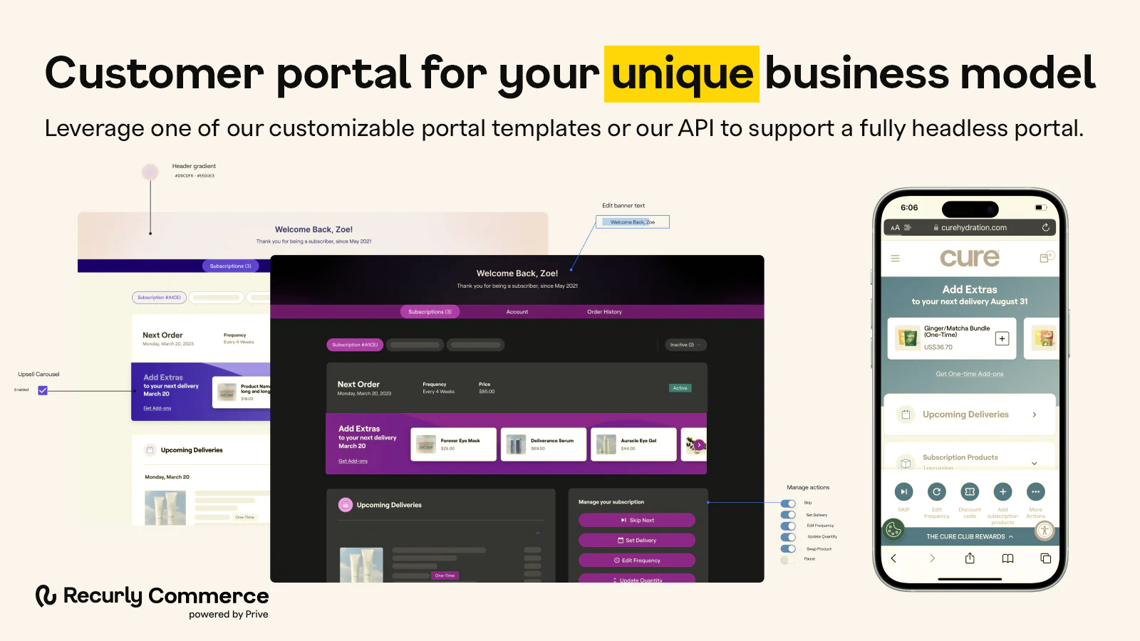 Customer portal for your unique business needs