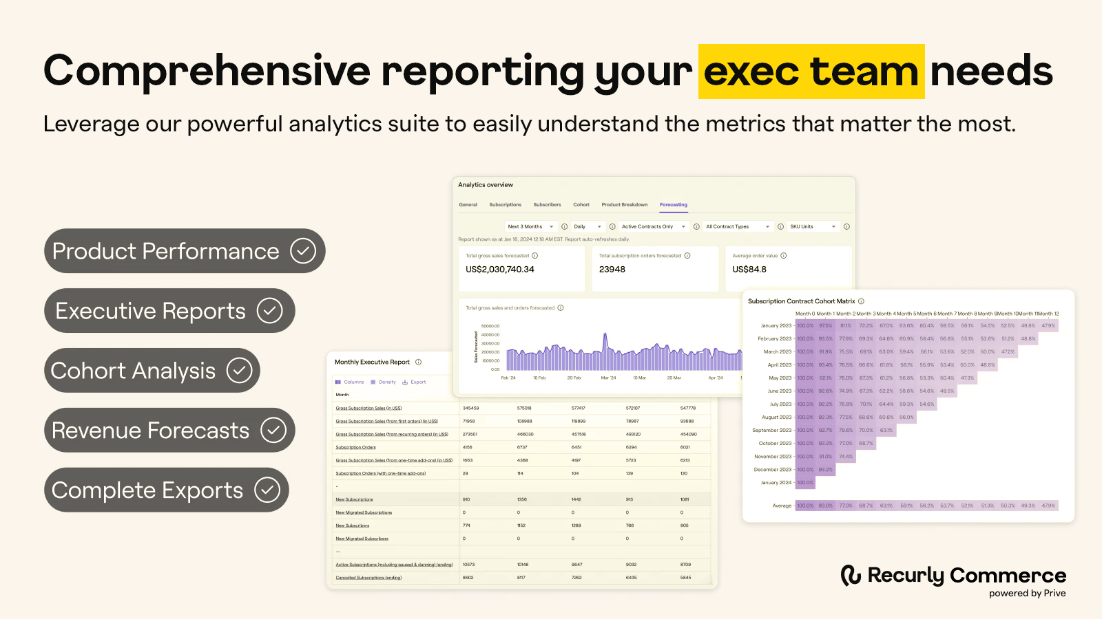 Comprehensive reporting your exec team needs