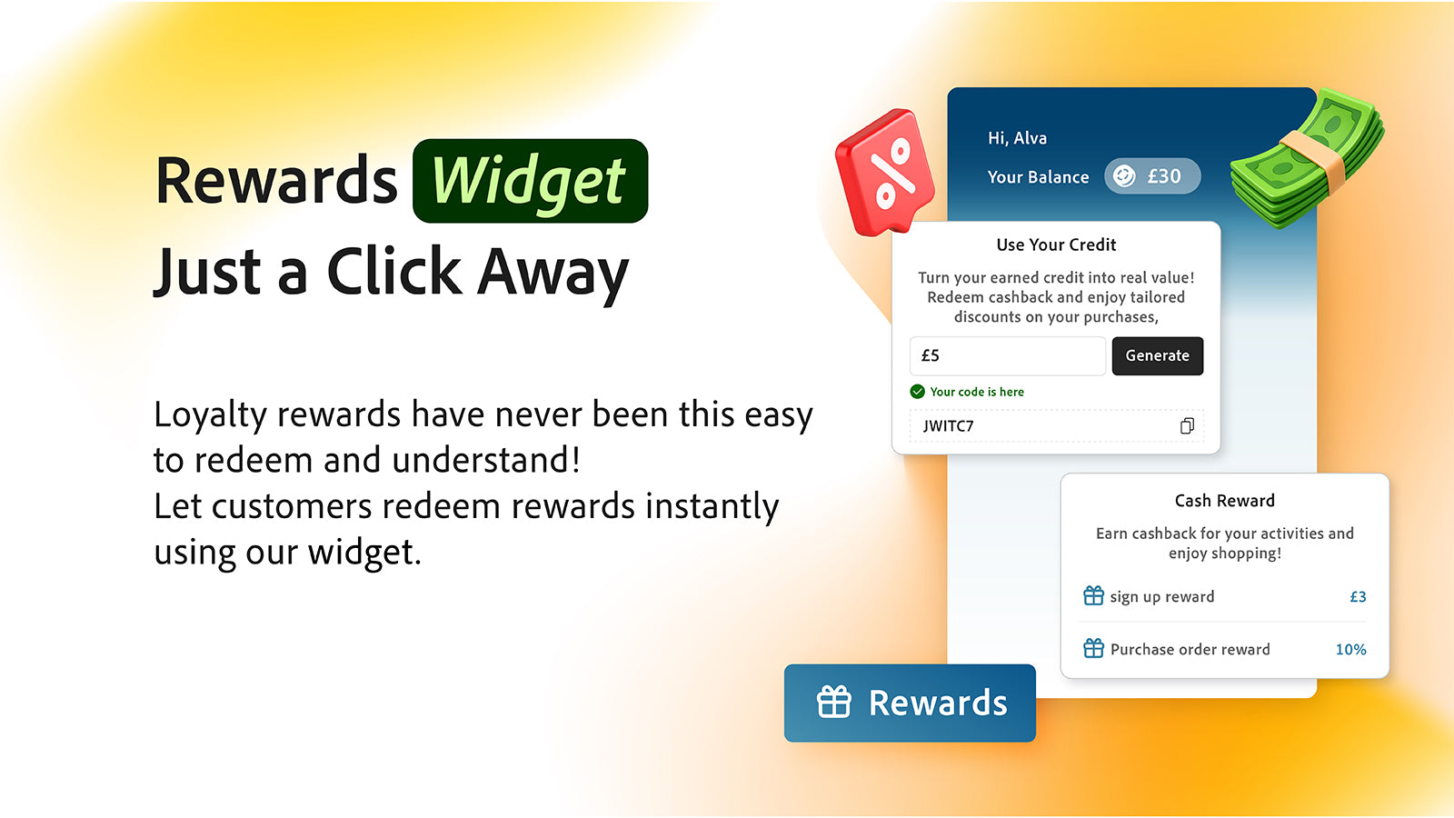 loyalty widget cashback credit