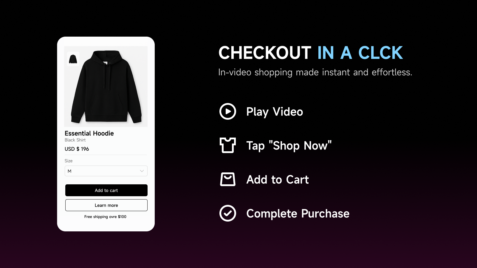 Check out in a click