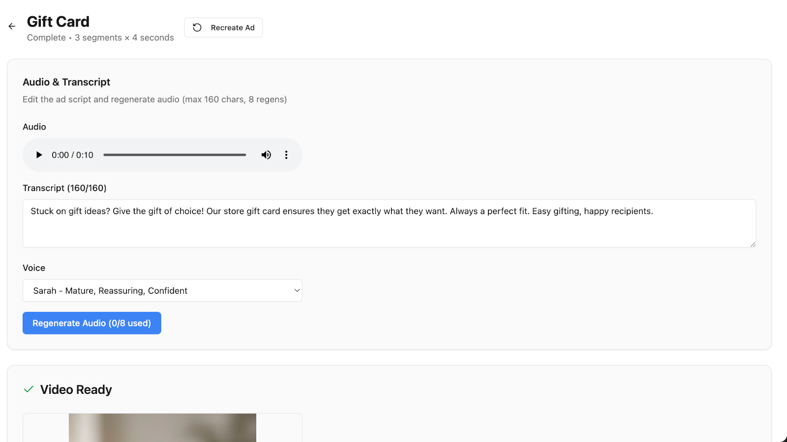 Transcript Audio Editor