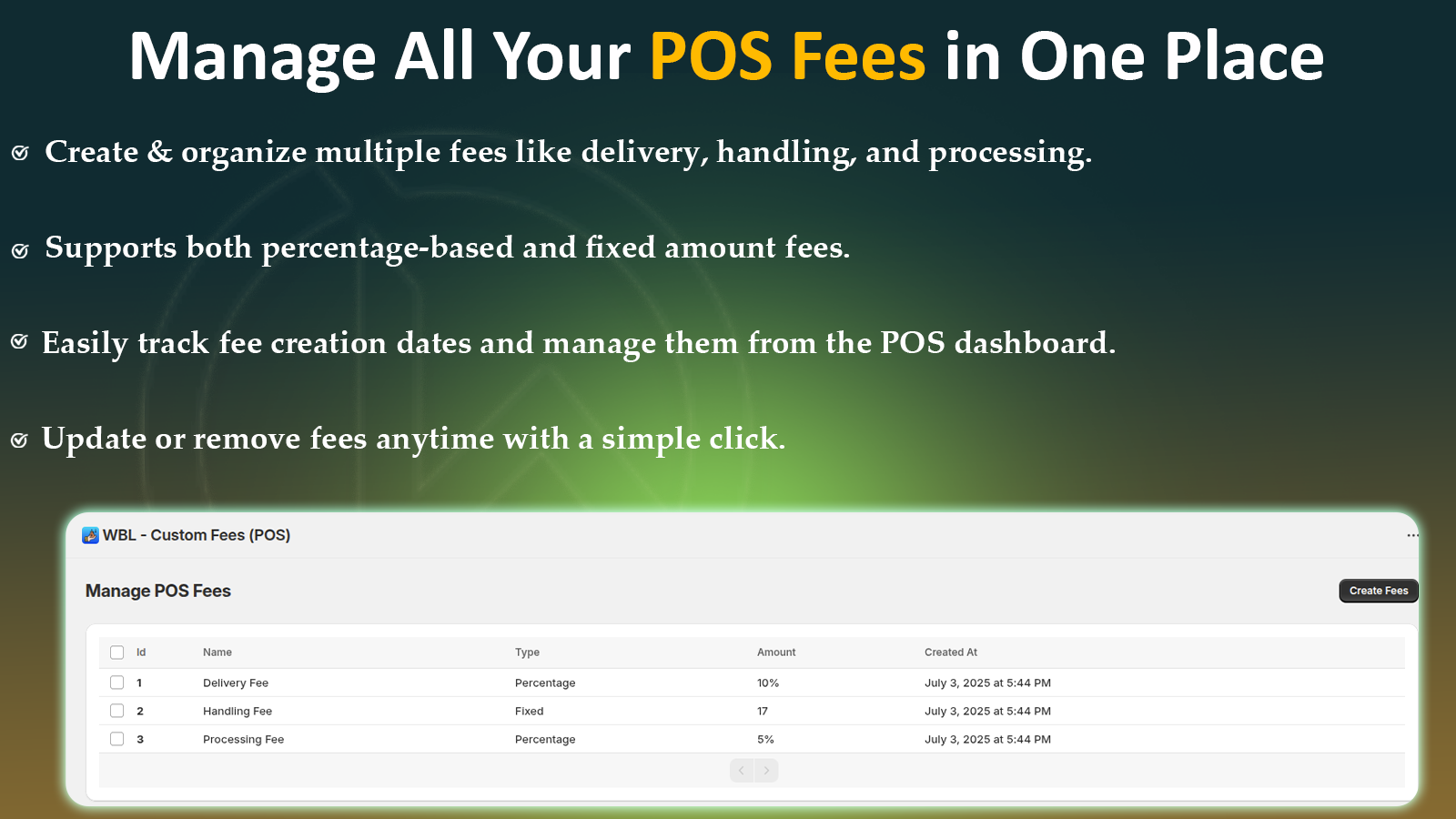 WBL - Custom Fees (POS)