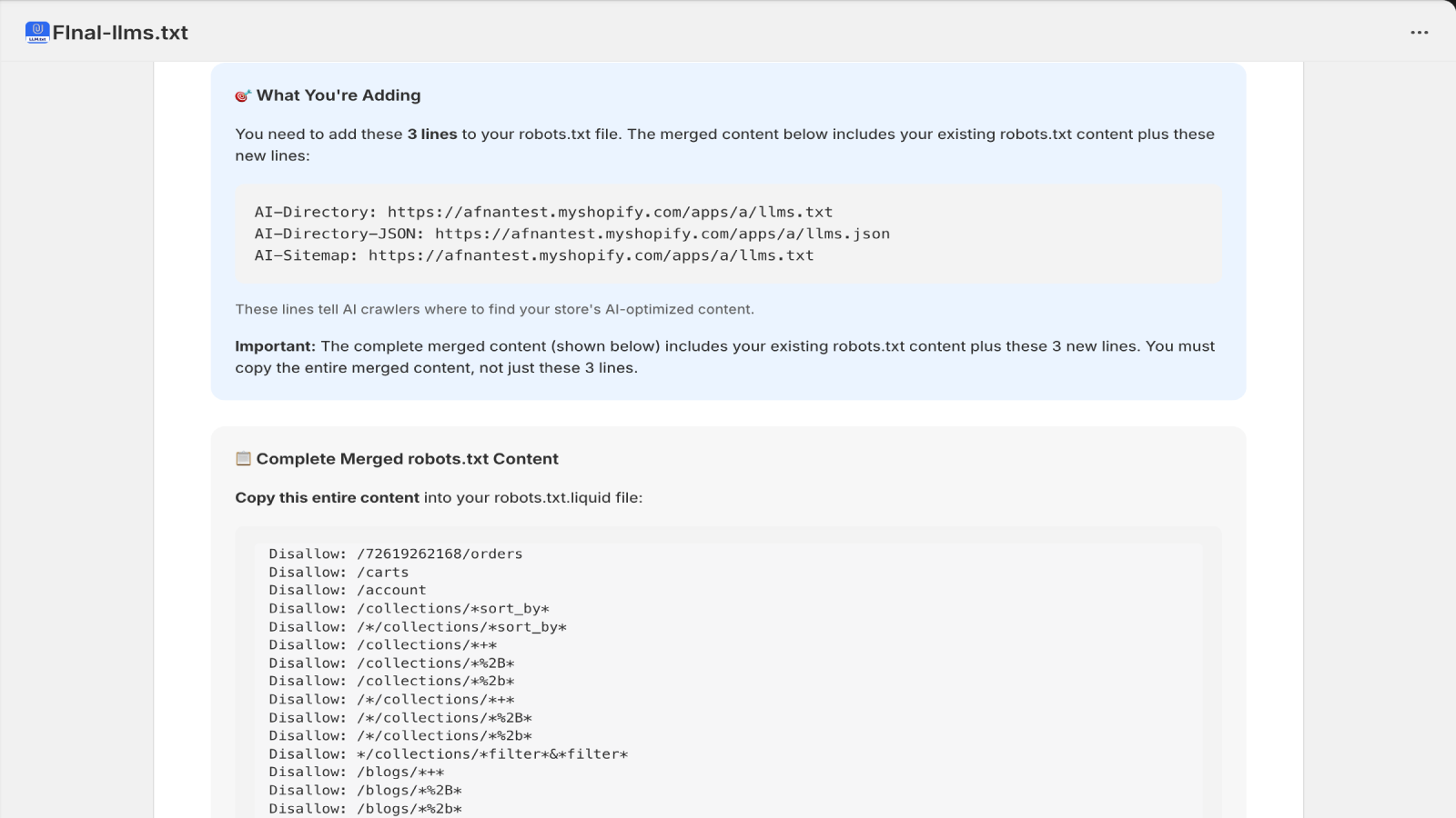 how to setup llms.txt
