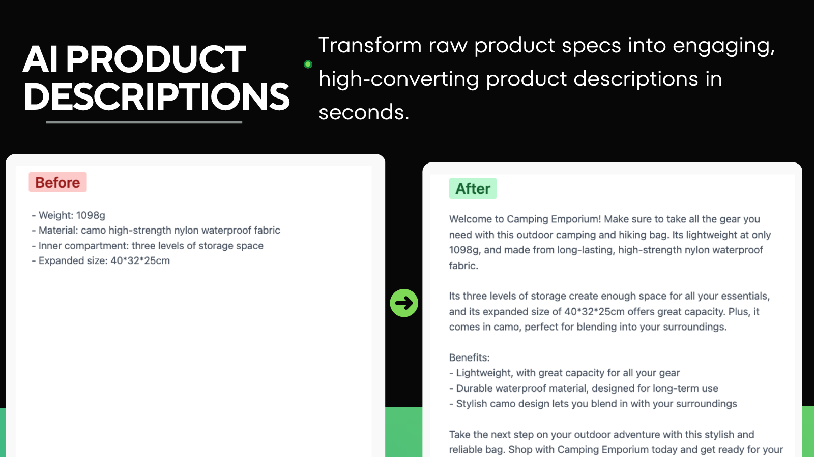 AI Powered Product Descriptions Optimized for SEO