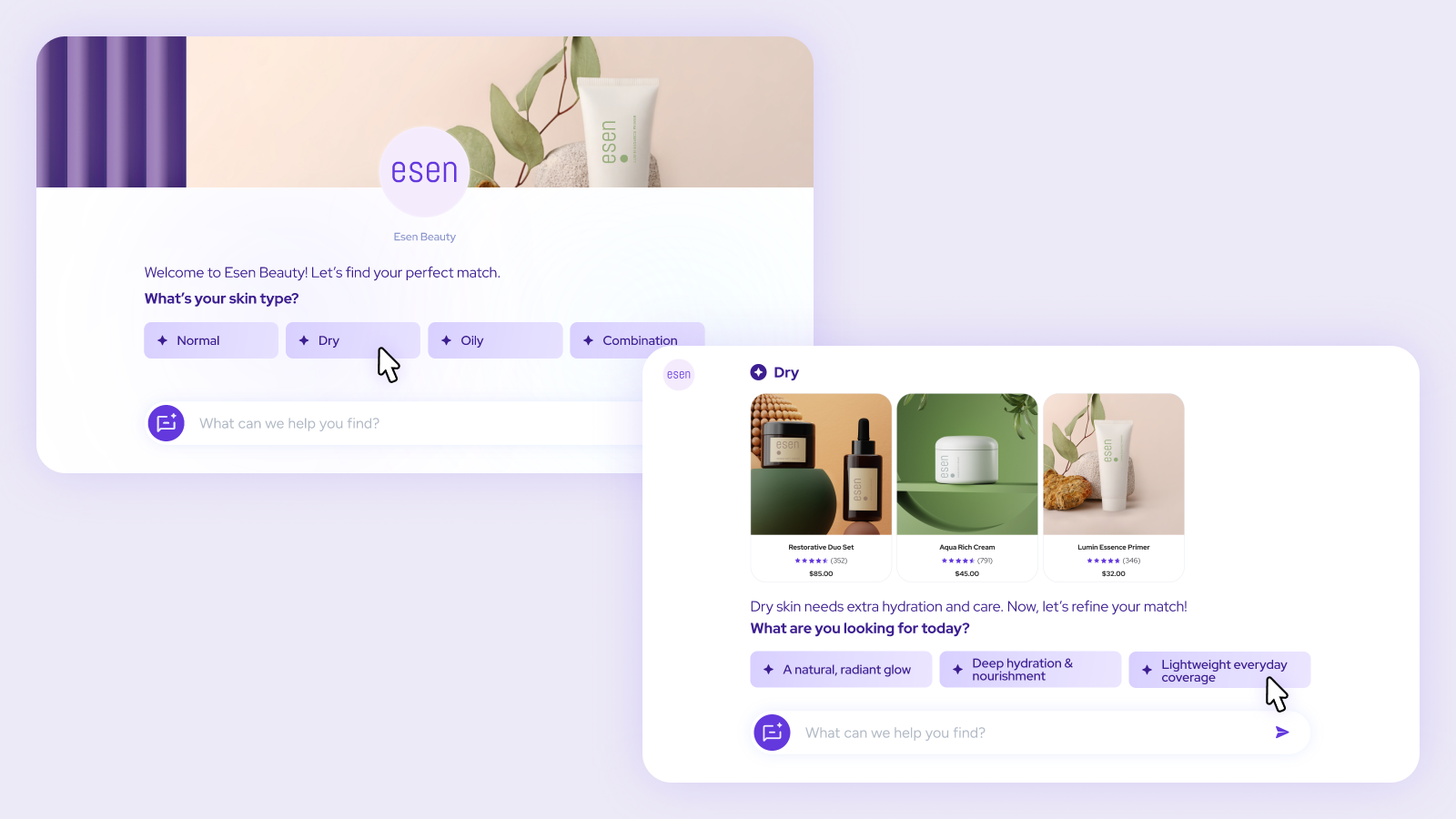 Adaptive AI quiz showing recommendations at each step