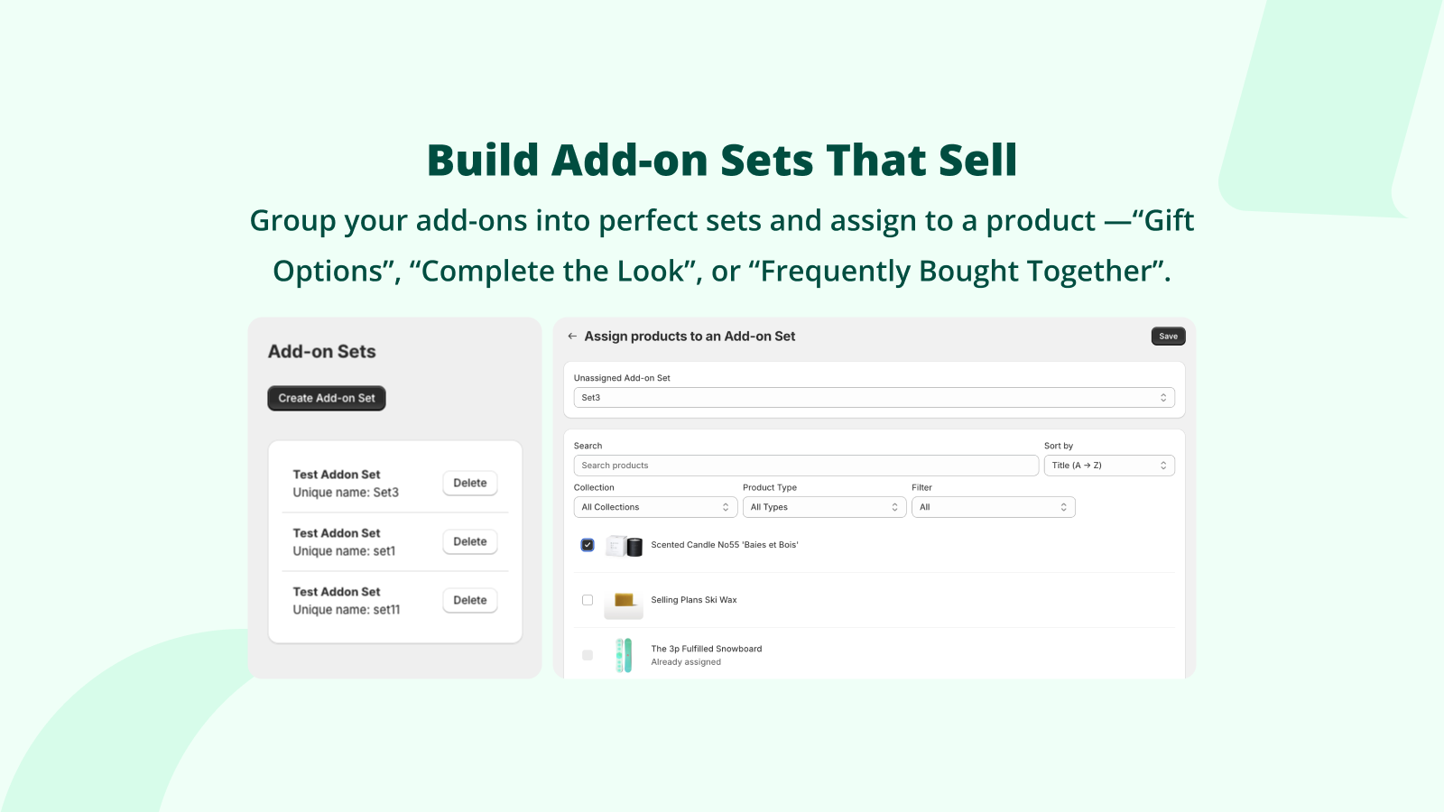 Build Add-on Sets That Sell