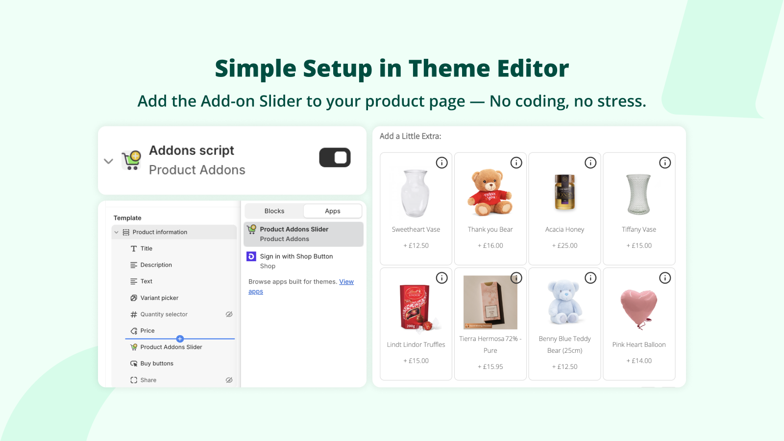 Simple Setup in Theme Editor