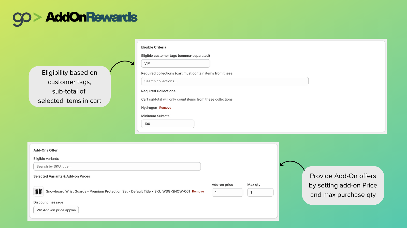 add-on reward eligibility