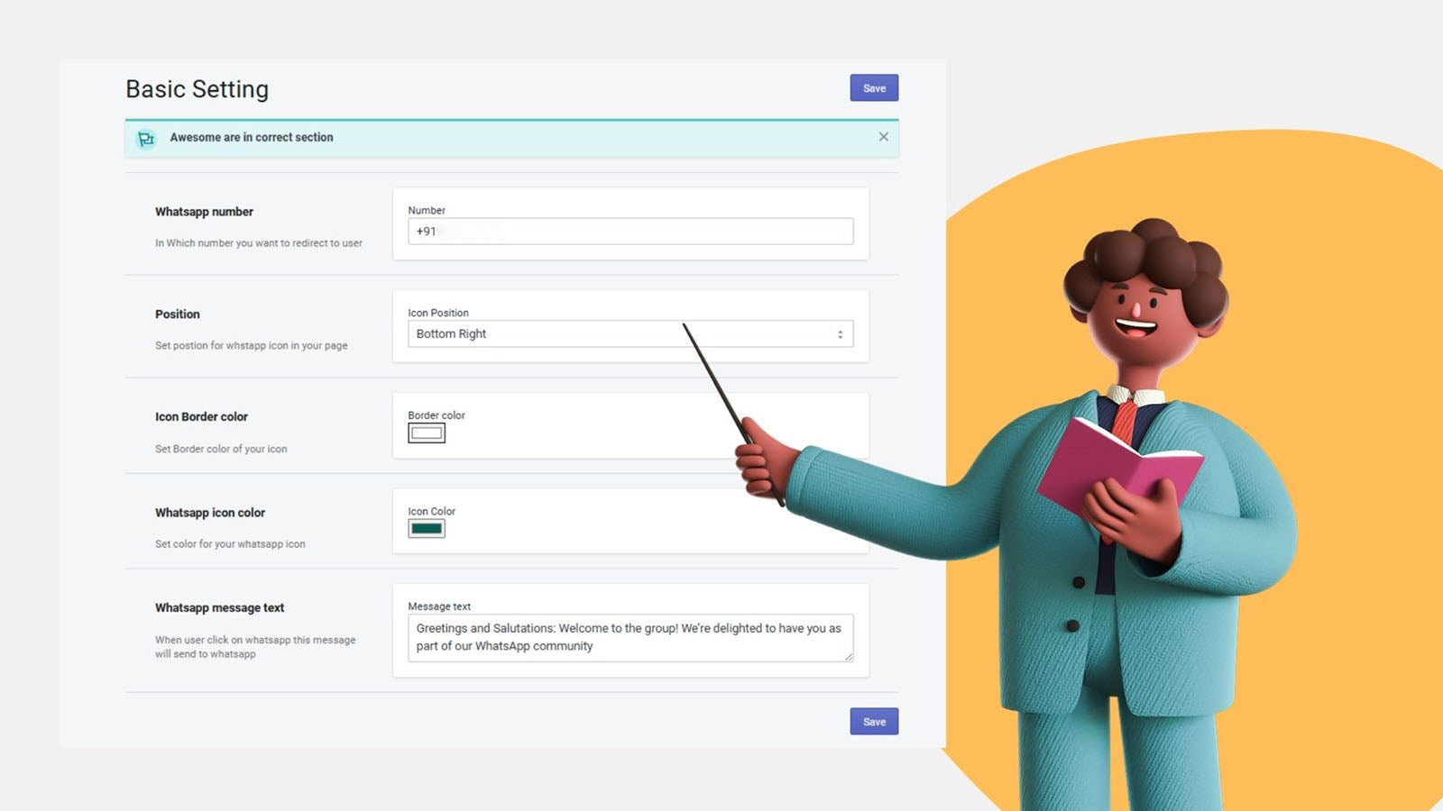 StyFly Whatsapp Button