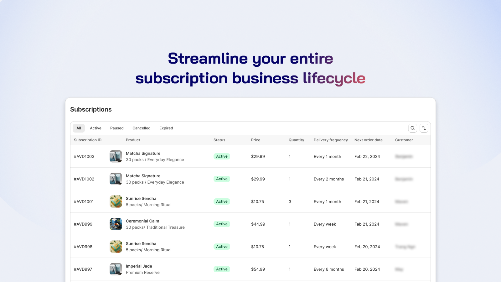 streamline subscription management