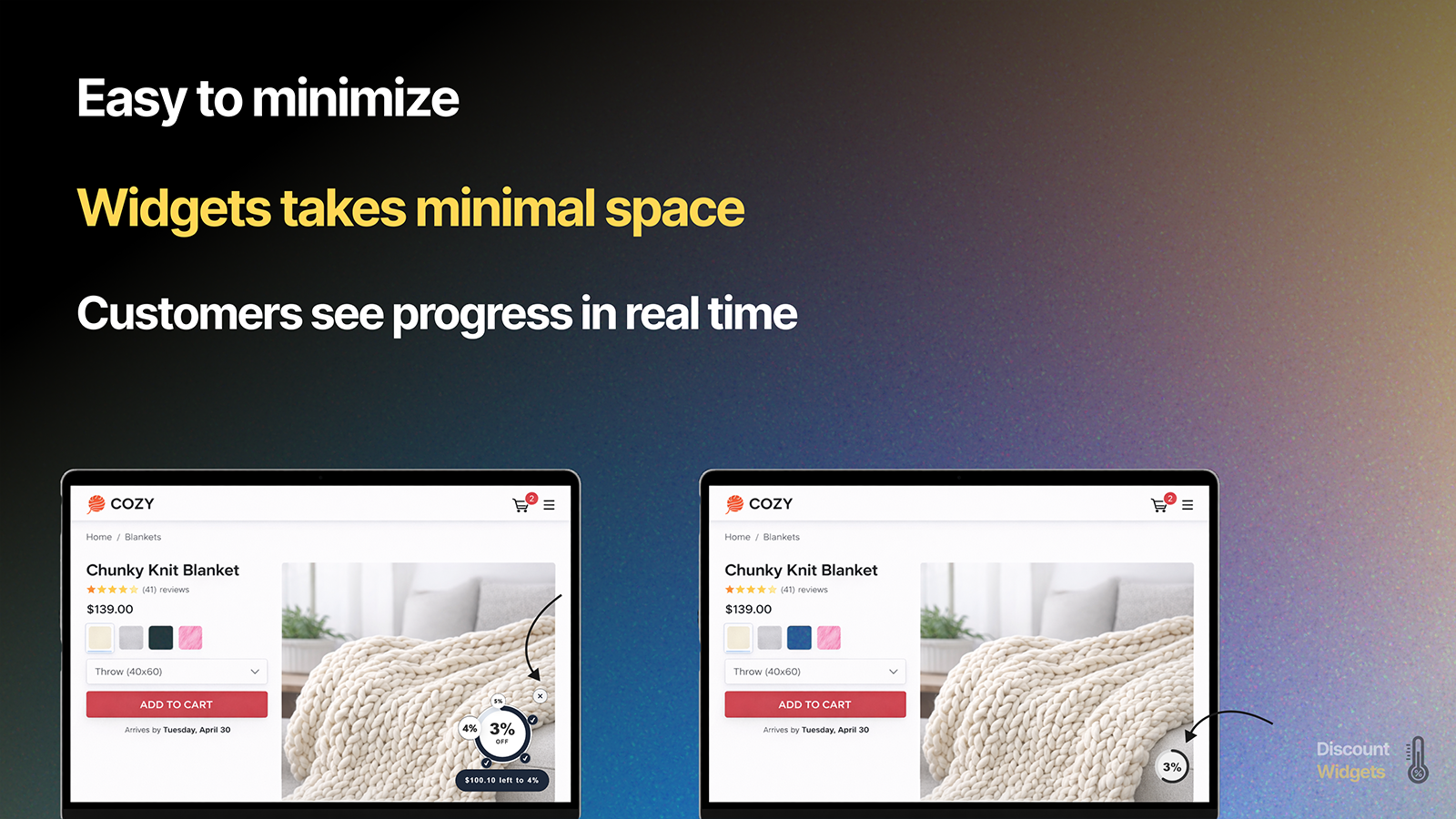 Discount widget id Desktop