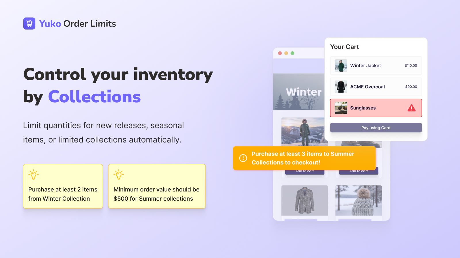 Limit quantity based on collections in Shopify