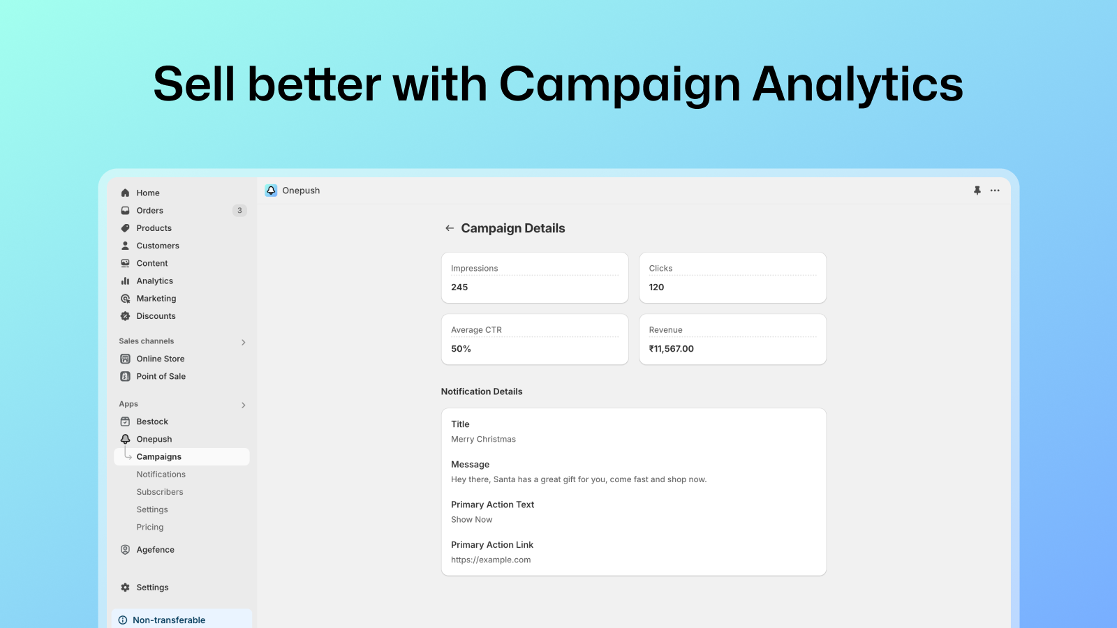 onepush campaign analytics