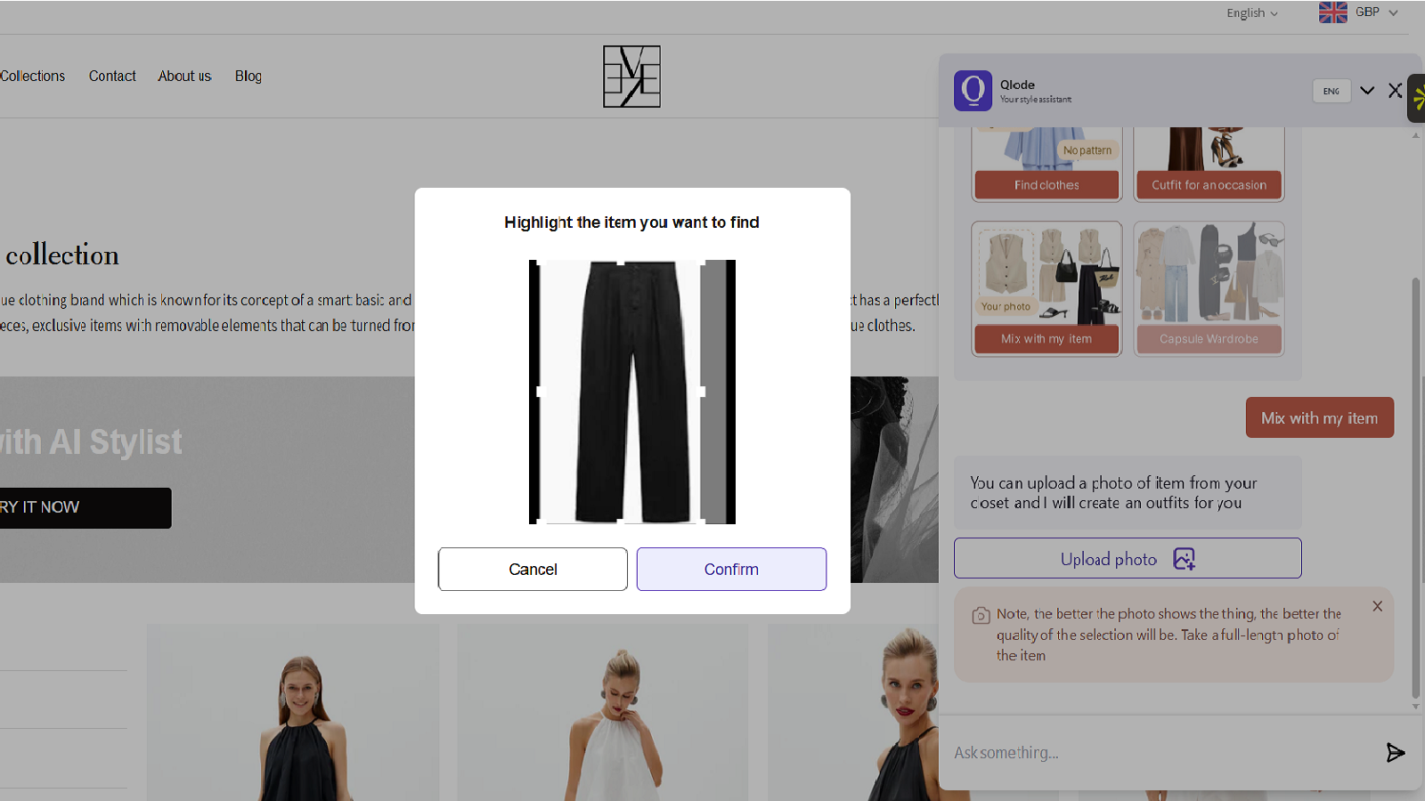 Qlode fashion plugin| mix with user's item 