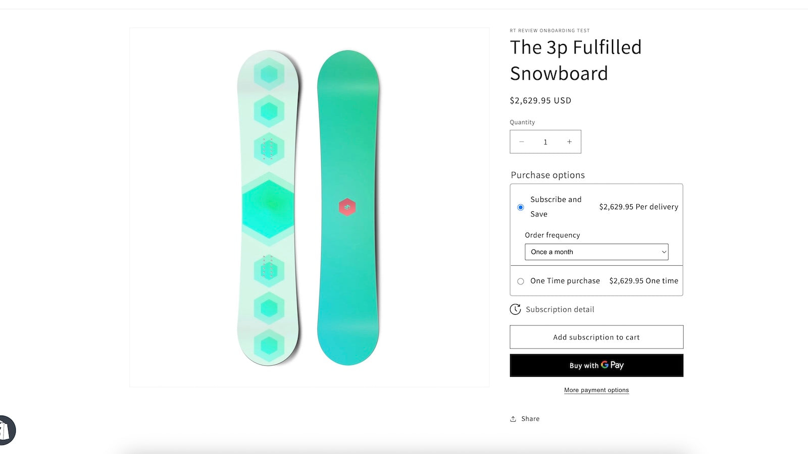subscription plans on online store