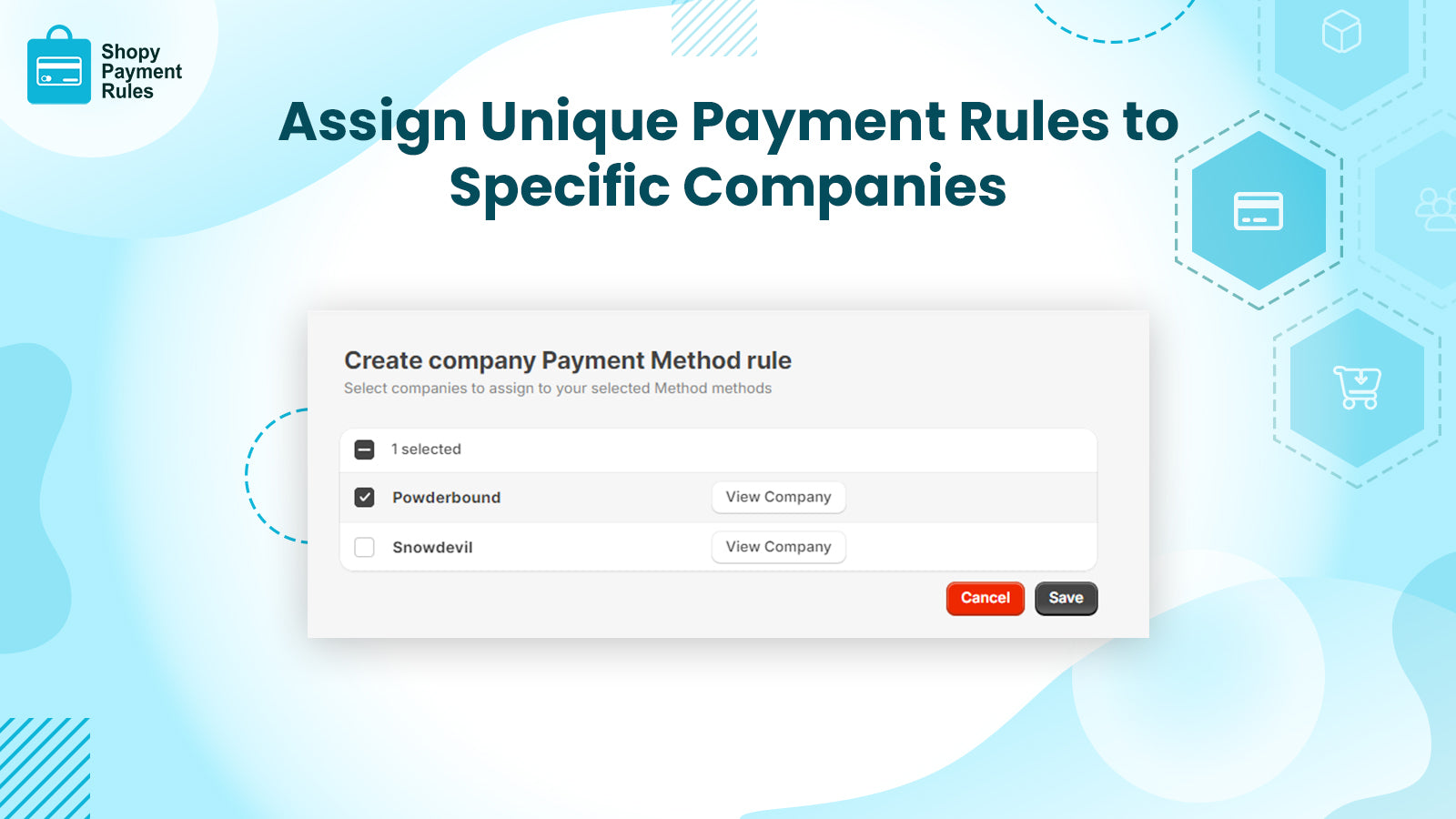 Payment Rules to Specific Companies