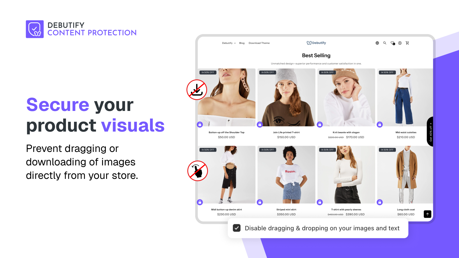 Secure your product visuals