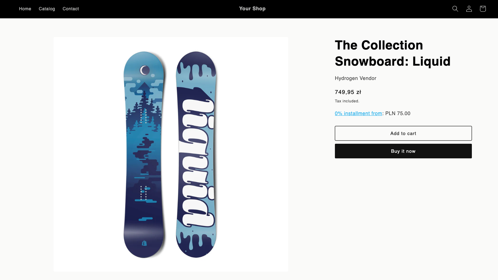 Widget on a product page