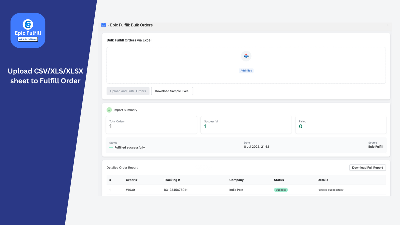 Upload & Fulfill Orders Instantly