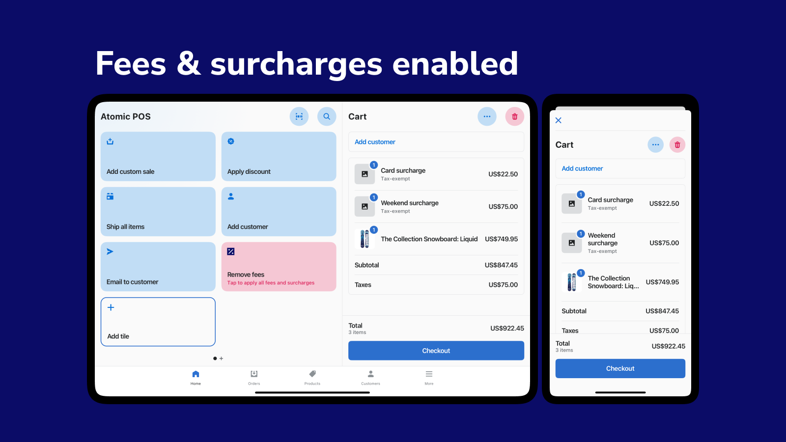 Fees & surcharges enabled