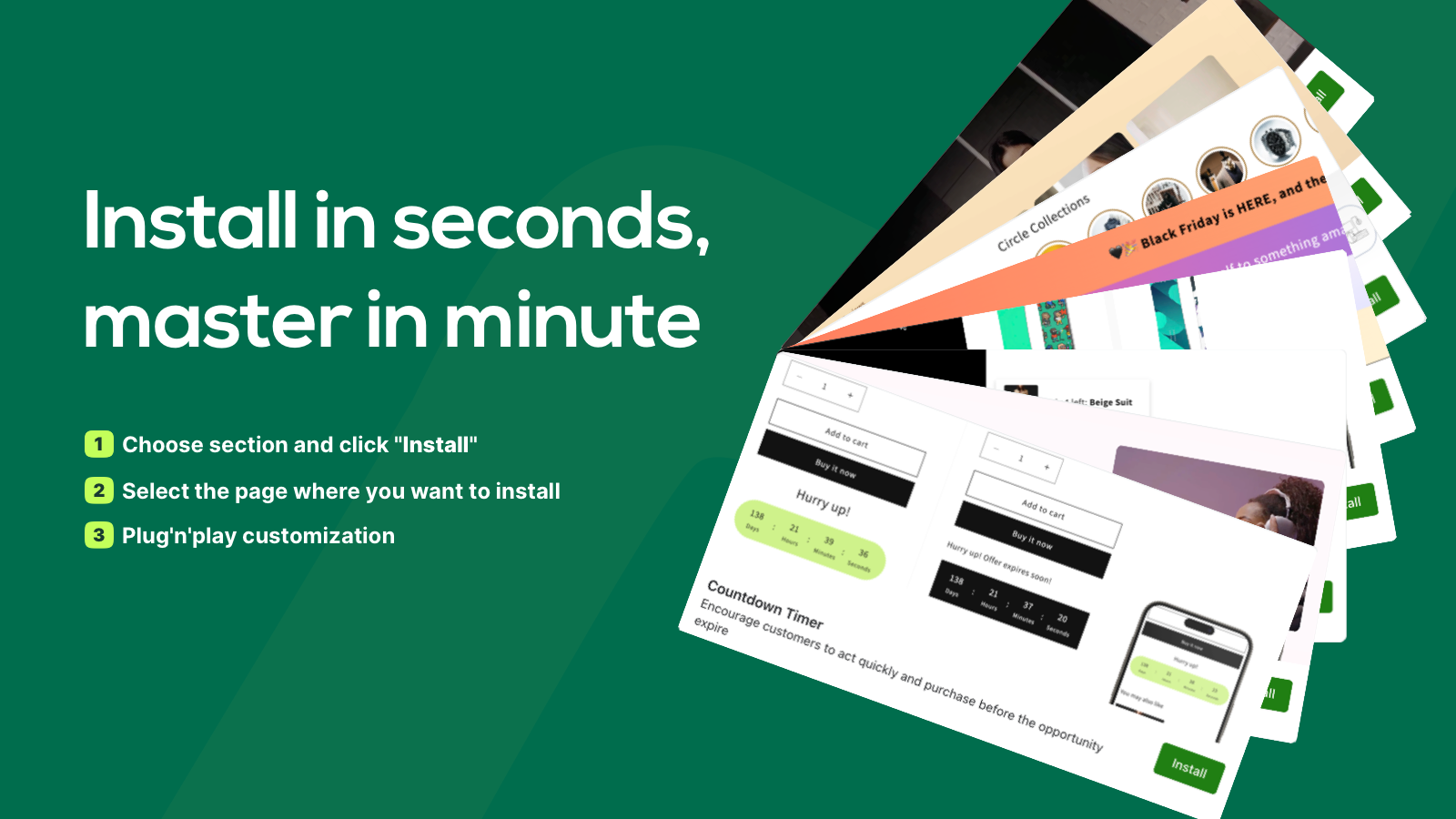 Easy sections installation