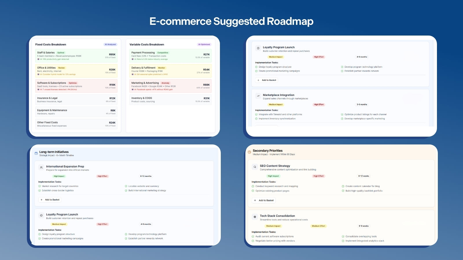 Step-by-step implementation plan with timeline & savings