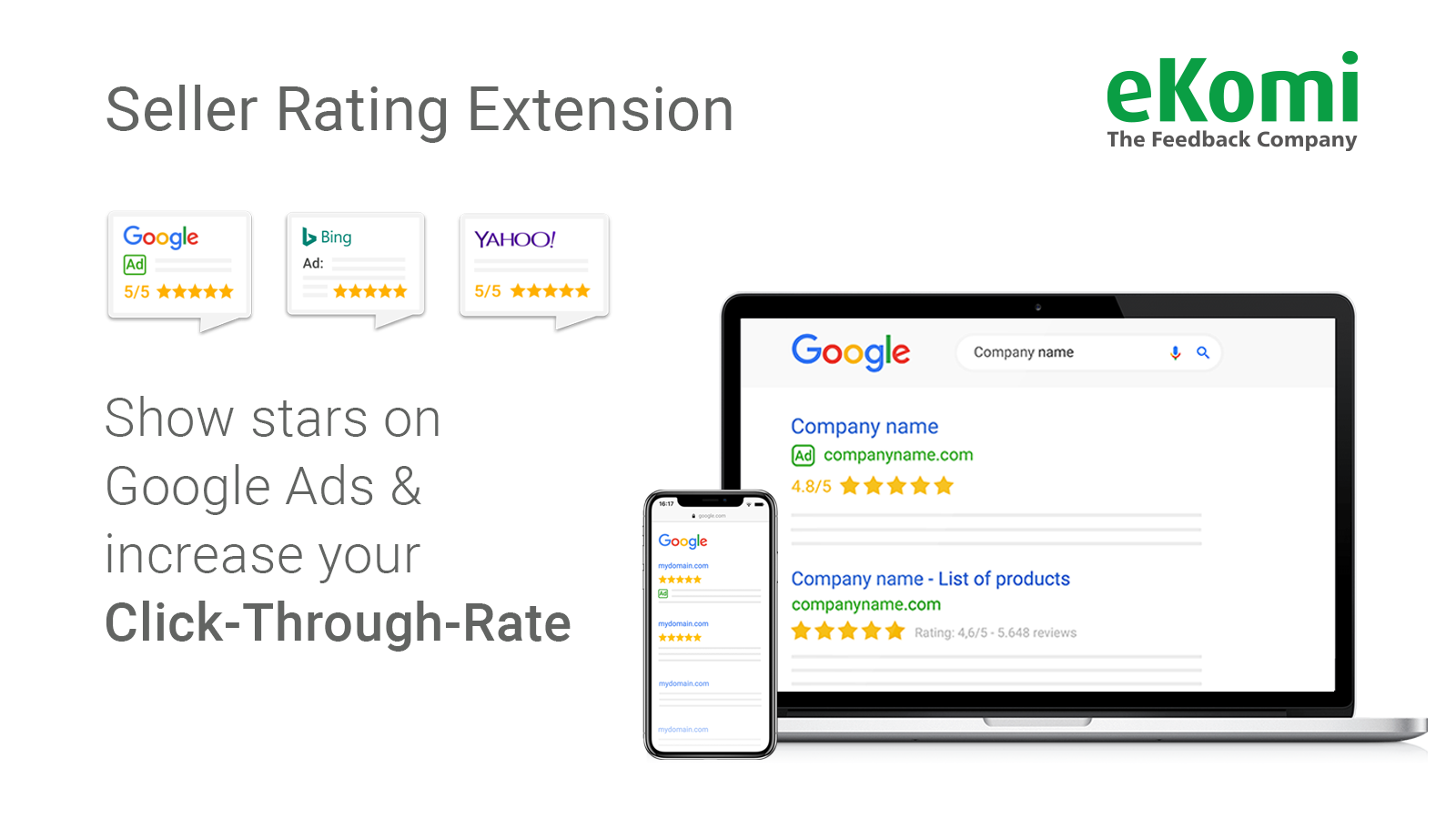 Seller rating extension