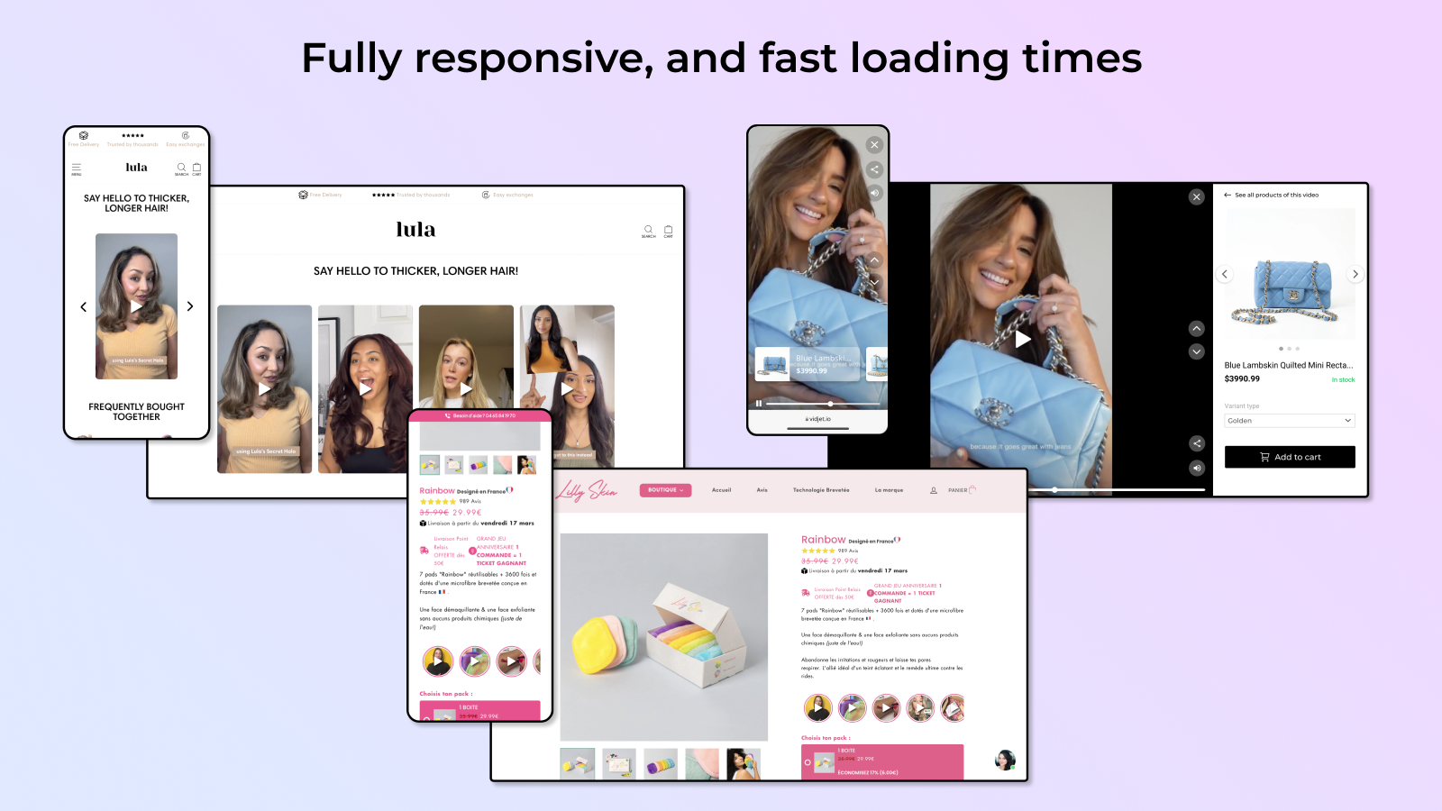 Fully responsive player, and fast loading times