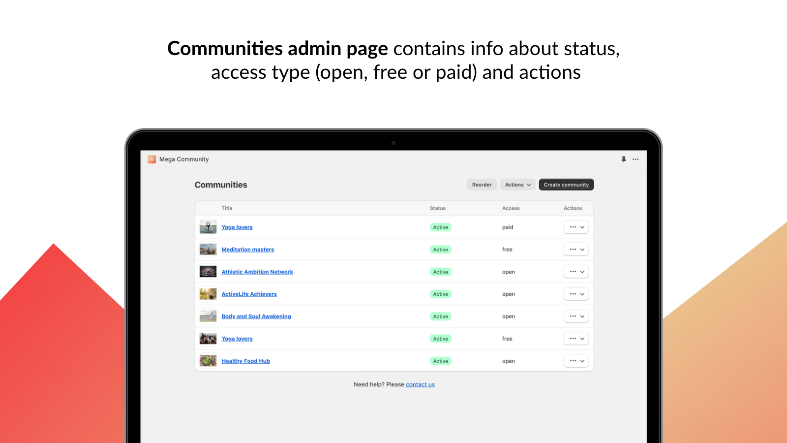 Mega Community for Shopify – Admin panel