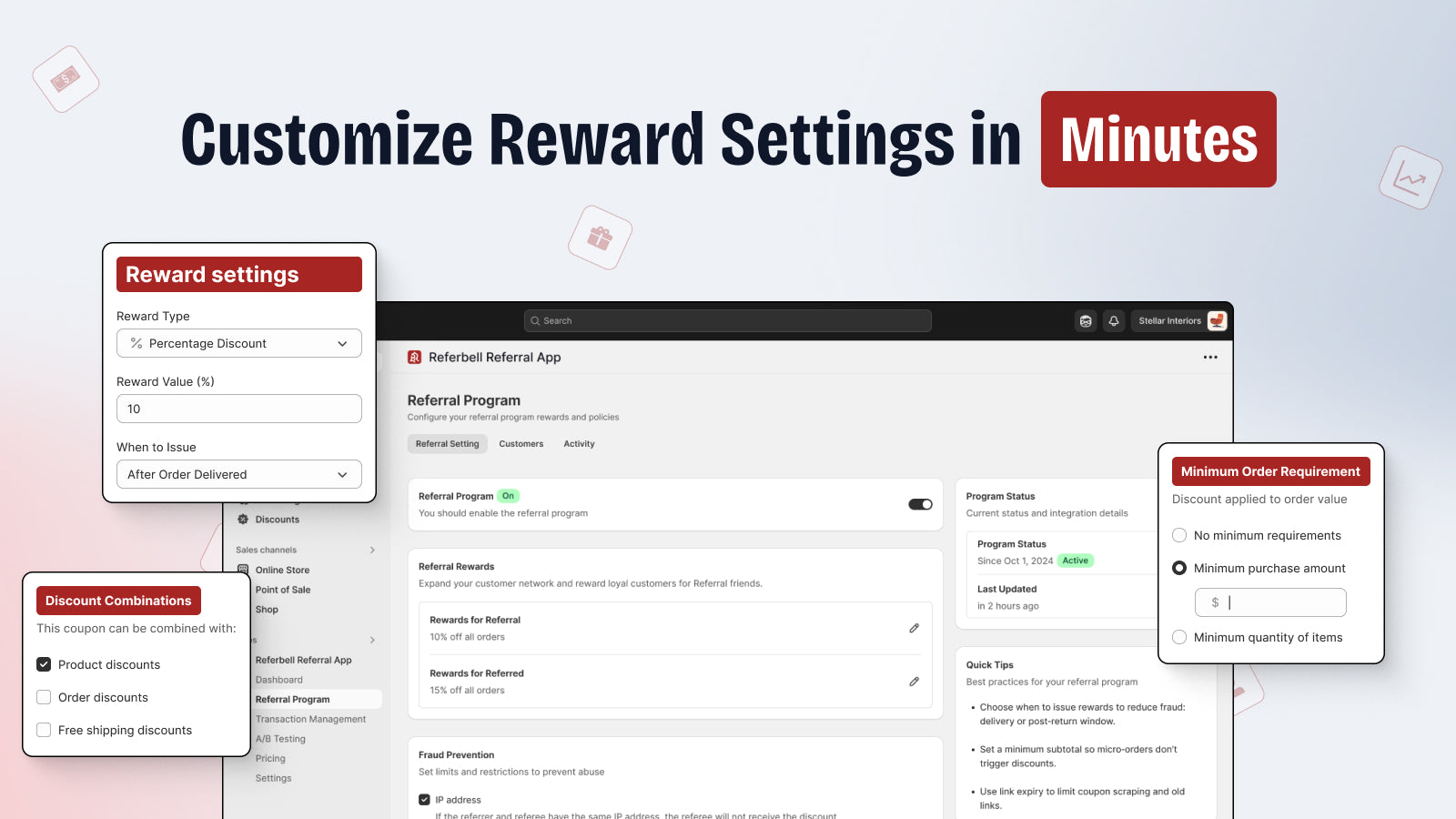 Customize Reward Settings in Minutes